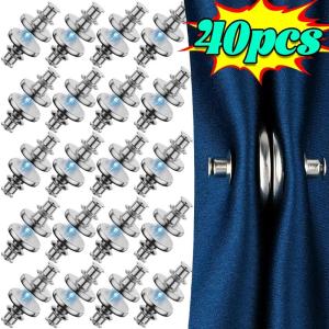 【Hibeautylife】40Pcs Strong Curtain Magnetic Button Nails Free Detachable Window Curtain Close Magnet Buckle Adjustment Curtain Clip Accessories
