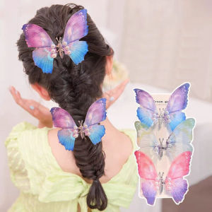 2023 New Pearl Moving Big Butterfly Hair Clip For Girls Sweet Hair Decorate Hairpin Kids Lovely Hair Accessories