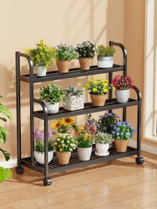 WUBUWEI | Floor-standing Mobile Flower Stand Multi-layer Iron Plant Rack