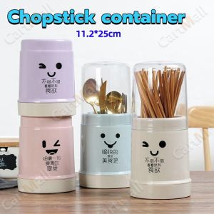 Creative Chopstick Organizer with Dust Cover, Detachable Cage Spoon & Fork Holder, and Kitchen Rack Organizer: A Multi-functional Dining Utensil Holder