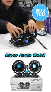 Kipas Angin Double Blower - DC 12 Volt Portable Double Blower Fan - Kipas Angin Mobil