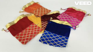 Traditional Handmade Potli Gift Bag | Reusable Fabric Pouch with Drawstring | Ideal for Wedding Festive & Return Gifts (Pack of 1 Pc)