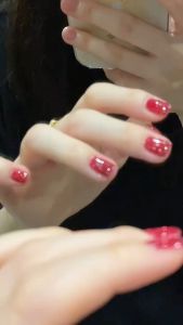 Shiny Red Nude Nail Polish Non-Tearable