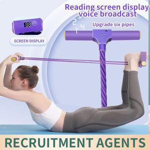 【Hot Selling】【Upgrade Voice Counting】Full Body Exercise Pedal Puller Pedal Puller Voice Type Abdomen Sit-Up Aid Home Thin Belly Yoga Fitness/Middle-Aged And Elderly Exercise Equipment升级语音款全身锻炼脚蹬拉力器