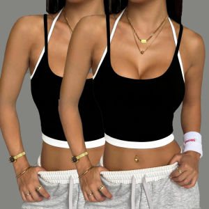 Áo Crop Top Nữ Y2K Màu Trơn Mùa Hè Áo Dây Đeo Không Tay Co Giãn Cao Áo Yếm Mềm Mại Vừa Vặn Cho Trang Phục Thể Thao Tập Gym Ngoài Trời