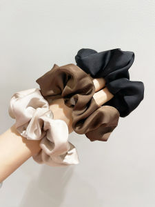 Elegant French Satin Brown Hair Ties Womens New Style 2023 Hair Bands Head Ropes for Ponytail Fashionable Hair Accessories