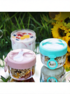 MOLORE | Overnight Oats Meal Prep Cup With Lid And Spoon