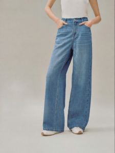 INMAN | Light-colored Loose Wide-leg Straight Long Womens Jeans