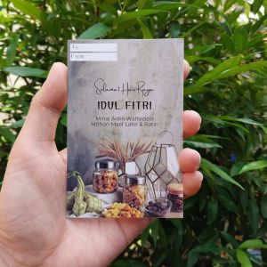 10 Pcs Kartu Ucapan Lebaran Idul Fitri Portrait