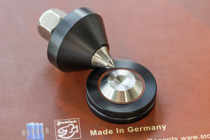 Đế Chân Loa Bằng Thép Không Gỉ Black Crystal Steel 316 Đế Chân CD Player Amplifier Decoding Bass Cannon Sound Stand