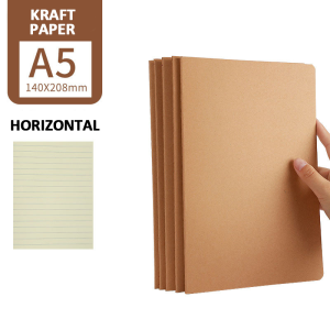 A5 Kraft Paper Notebook Portable Blank Notebook Simple Daily Diary Book