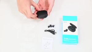 A6S TWS fon inga tanpa wayar Bluetooth  kalis air dengan mikrofon HD Latency rendah pembatalan bunyi pintar sukan muzik fon kepala Zweicx