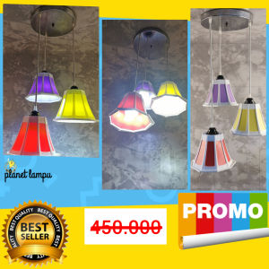 MURAH KAP LAMPU GANTUNG HIAS 3 IN 1 MINIMALIS CAFE PLAFON ATAP DEKORASI RUANG TAMU VINTAGE MODERN