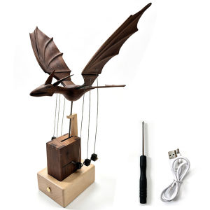 Western Dragon Wooden Mechanical Model Handcrafted Sculpture Moving Wing Display Desktop Kinetic Art for Office Home Decor Gift