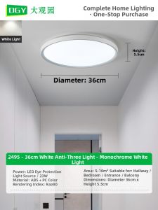 DGY | Human Body Sensor Modern Slim Waterproof Dustproof Anti-Vibration Ceiling Light