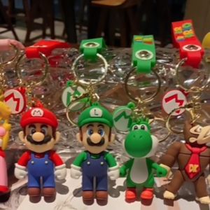 Gantungan Kunci Boneka Super Mario Gantungan Mobil Motor Tas Sekolah Lucu Liontion Keychain 3D