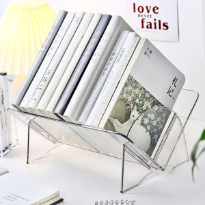 Yo-Fun Acrylic Transparent Desktop Bookshelf Storage Box Office Documents Student Book Modern Storage Rack