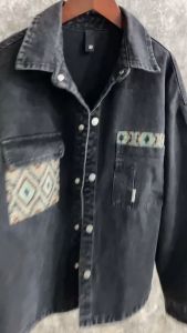 Áo Sơ Mi Nam chất liệu Jean Denim 100% Cotton Mẫu 2023 Tay dài Dáng xuông Hàng Quảng Châu cao cấp - SMJEANQC855