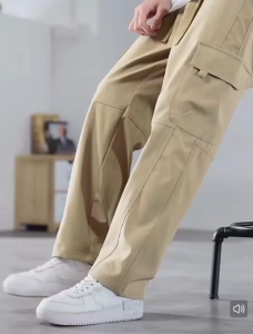 #077#M-3XL#กางเกงแฟชั่นผู้ชายสไตล์เกาหลีบอยแบนด์ผู้ชายทรงเท่มี 6กระเป๋าผ้าคอตตอนใส่สบายเนื้อผ้าระบายอากาสได้ดีใส่ได้ทุกโอกกาส