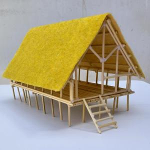 yishujia office | DIY Wooden Ice Cream Sticks Model Building Materials