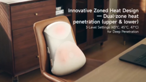 Dreame Back and Waist Massager Cushion W30 | Dual-Zone Heat Seesaw Kneading 8-in-1 2200mAh Voice Prompt Reset