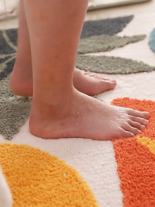 ขนขุ่ม พรมซับน้ำดี พรมกันลื่น พรมเช็ดเท้าขนนุ่ม ขนาด 60*40 CM พรมเช็ดเท้า พรมซับน้ำได้ดี พรมเนื้อนุ่ม  แห้งไว