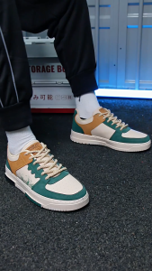 Mens Summer Mesh Skate Sprot Shoes Breathable Retro Chunky Sole Casual Sneakers Trainers for Middle School Hipster Streetwear