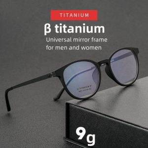 FIRADA Kính Mắt Titan Tròn Retro Mắt Kính Thời Trang Gọng Kính Cận Đọc Sách Quang Học Kính Theo Toa Thuốc Cho Nam Nữ 02-3091