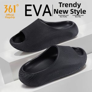 361° | Black New Summer Outdoor Slip-resistant Thickened Heel-raising Lightweight EVA Slippers