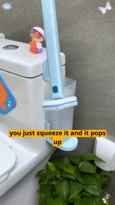 แปรงขัดห้องน้ำแบบใช้แล้วทิ้งพร้อมน้ำยาทำความสะอาด อุปกรณ์ทำความสะอาดติดผนังสำหรับห้องน้ำ หัวแปรงสำรอง อุปกรณ์ทำความสะอาดห้องน้ำ