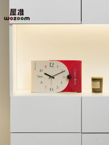 WOZOOM Entrance Hall Clock Decorative Home Living Room Desktop Clock Creative Acrylic Luxury Style Half Handmade Decorations