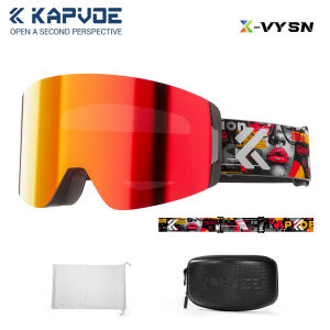 KAPVOE Hot Outdoor Photochromic Ski Goggles Magnetic Anti-fog Ski Glasses Winter Sports Skiing Snowboard Men Women UV400 Snow