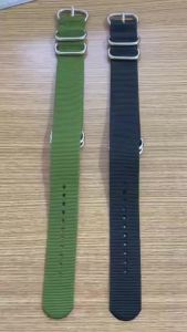 Ribbed Nylon Watch Band 18mm 20mm 22mm 24mm Wristband Men Women Watch Strap Ring Buckle for Army Green Military Sports Bracelets