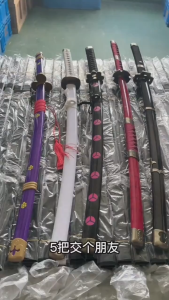 【READY STOCK】Demon Slayer Up Sword/Kimetsu No Yaiba Cosplay Prop/Anime Demon Slayer Version/Three-Bladed Sword