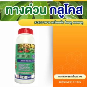 กลูโคส น้ำตาลทางด่วน สะสมอาหาร ก่อนราดสาร เตรียมต้น เร่งใบแก่ ใบใหญ่ ใบเขียวเข้ม ขนาด 1 ลิตร