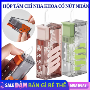 Hộp Đựng Tăm Chỉ Nha Khoa Nhấn Nút Lấy Tự Động Thiết Kế Nhỏ Gọn Tiện Lợi Chống Nước Bụi Bẩn - Hũ Đựng Tăm Lấy Tự Động Nhỏ Gọn Bỏ Túi Mang Du Lịch Tiện Dụng