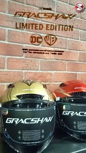 [READY STOCK] LIMITED EDITION Gennex G535 DC Helmet Double Visor Helmet Superman /Batman/WonderWoman/Aquaman/Joker/Flash