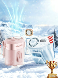 caibeike | Portable Waist Fan Clip Design Mini Refrigeration Long Battery Life Quiet USB Charging