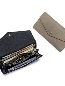 กระเป๋าสตางค์หนังแท้ยาวแบบมีซิปสำหรับใส่โทรศัพท์มือถือ ความจุขนาดใหญ่ กระเป๋าถือแบบมีซิป กระเป๋าใส่เงินแบบมีซิป กระเป๋าสะพายข้างแบบลำลอง