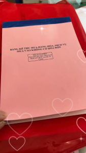 Bảng kê 01/TNDN mua hàng không có hóa đơn (1 Liên)
