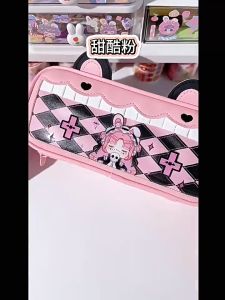 🇲🇾[Malaysia]折耳妹妹Ready Stock Fold Ear Sweeties Pencil Case Pencil Bag Cosmetic Bag Multifunctional Storage Stationery Box Niche Non-Collision Bag Cute Large-capacity Pencil Bag Pencil Case Ins Korean Style Student Girl Stationery
