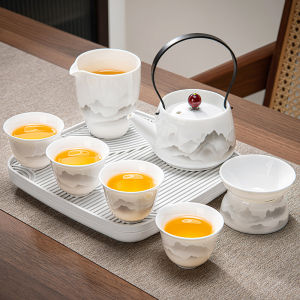 XIANGYE | Luxurious Ceramic Gongfu Tea Set with Tray