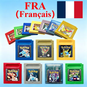 Bandai | Pokemon GBC 16 Bit Video Game Console， Yellow， Blue， Crystal， Gold， Green， Red Game， Silver Console Card FRA Version