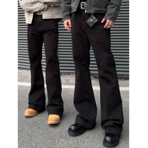 Slimming Straight Leg Black Jeans Casual Mens Jeans Versatile Classic Straight Fit Youthful Trendy Wear All Seasons