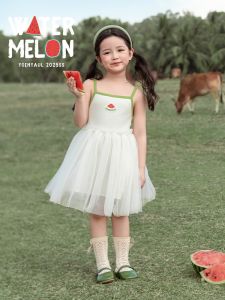 YOEHYAUL | Đầm Trẻ Em Phong Cách Ballet Ngọt Ngào và Mát Mẻ với Thêu Dệt 3D Dưa Hấu