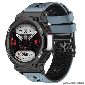 Sport Strap for Huami Amazfit T-rex3/pro Two-tone silicone strap for Amazfit T-rex ultra/2ultra Replacement Bracelet Accessories