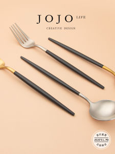 Luxurious Stainless Steel Dining Set JOJOS L. PD.grass. Includes Forks Spoons Dessert Forks And Spoons Green Color