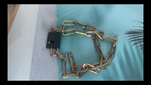 Heavy Gate Chain Lock Security Anti-Theft Anti Shearing Iron Padlock Ideal for Warehouse Door Motorcycles Bike Gates