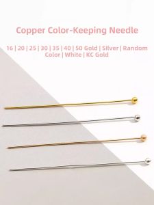 200 Pieces Copper Colored Ball Pins Big Head round Head Earring DIY Handmade Material Ancient Style Jewelry Accessories