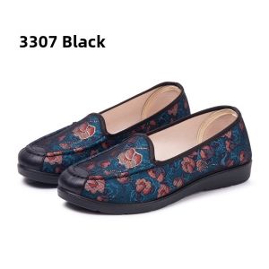 SHIPAILUO | Elderly Comfortable Soft Bottom Flat Heels Women Shoes Spring New Style Grandma Single Shoes Beijing Fabric Shoes Mom Shoes